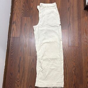 American Eagle Outfitters Cream Straight Leg Pants